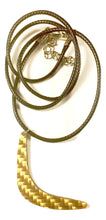 Gold Yellow Boomerang Carbon Fiber Jewels Pendentif for Men Women Kid's Unisex Or Jaune