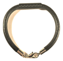 Bracelet Jewels on Real Carbon Fiber and Natural Leather Unisex - Carbon Fiber Gift