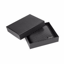 Leather Luxury Carbon Fiber Wallet Card Holder
