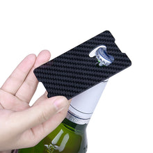 Carbon Fiber Card Holder and Bottle Opener Black Matte Silicone Bande-14
