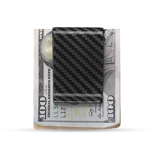 Luxury Carbon Fiber Money Holder Clip Black Glossy Matte-2