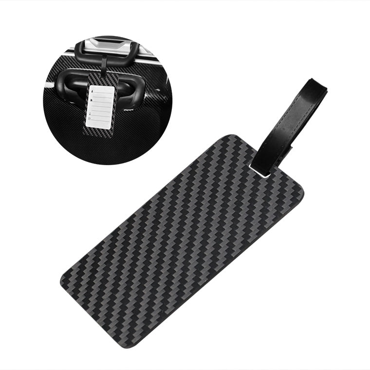 Luxury Lifestyle Luggage Tag Card Carbon Fiber Twill Plain Glossy Matte Black color - 1