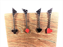 Carbon Fiber Earrings Jewels for Women Girls Fetish Poker Star Symbols - Carbon Fiber Gift