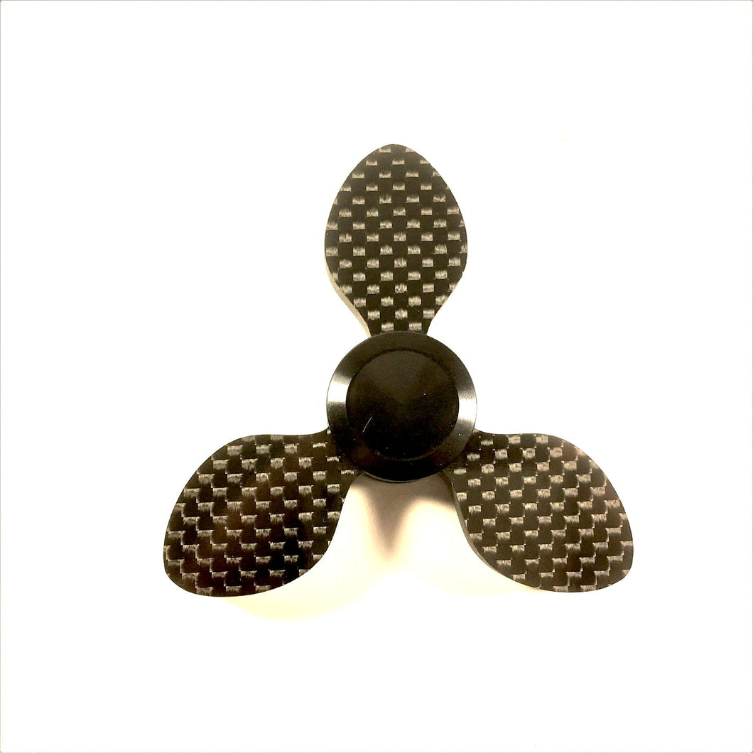 Fin Carbon Fiber Jewels Star Hand Spinner - Carbon Fiber Gift
