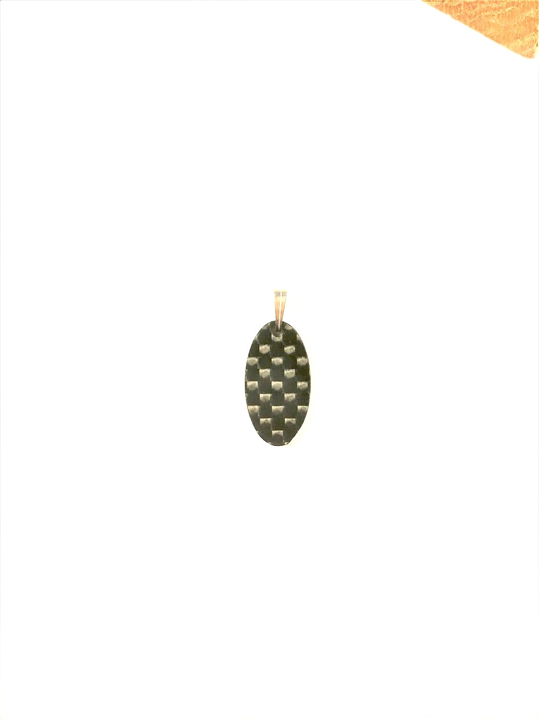 Carbon Fiber Jewels Small Egg Oval Pendentif Collier Necklace - Carbon Fiber Gift