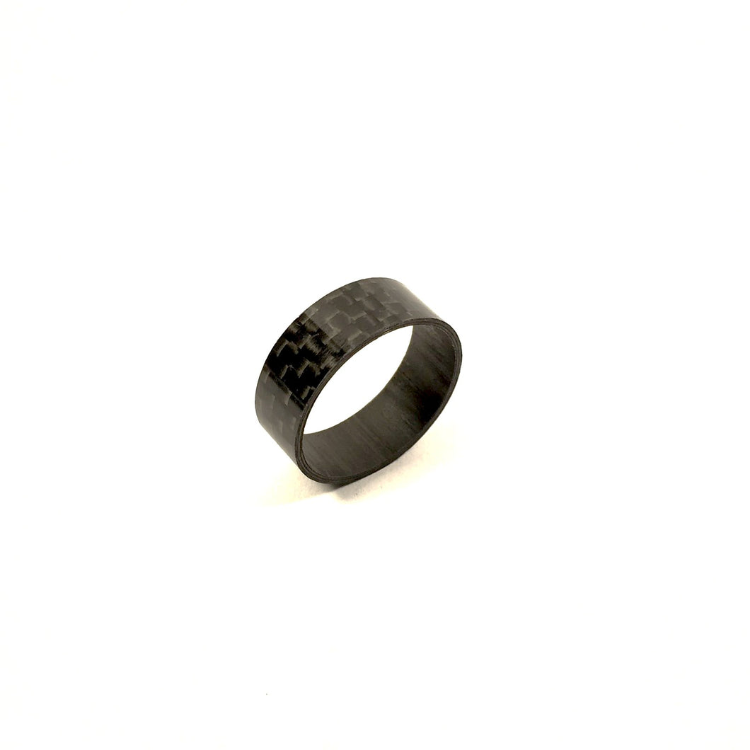 Great Ring for Men and Women on Real Carbon Fiber Jewel Plain Wave and Glossy Finish Sizes Jewels