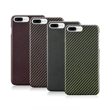 10-for iPhone 7 8 Plus Aramid Kevlar Fiber Case Cover Skin - Colors - Black / Red / Brown / Green