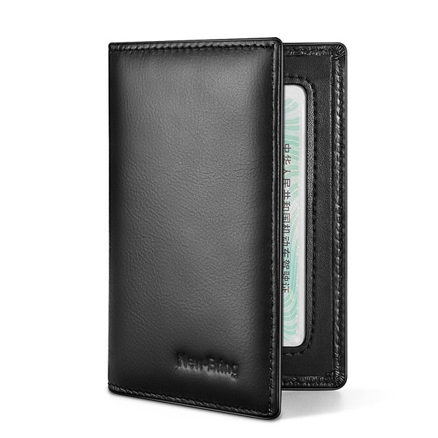 Carbon Fiber-Look Wallet Card ID Holder