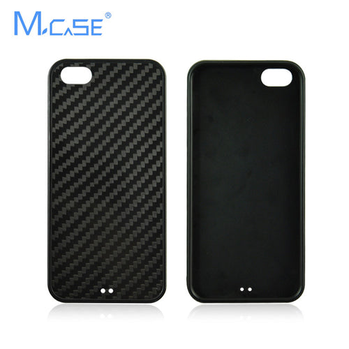 for iPhone 2017 Newest Protective TPU + Real Carbon Fiber Case Cover For iPhone 5SE - Carbon Fiber Gift