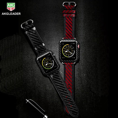 Real Carbon Fiber Watch Band strap For Apple Watch Series 4 1 2 3 iWatch 38mm 42mm